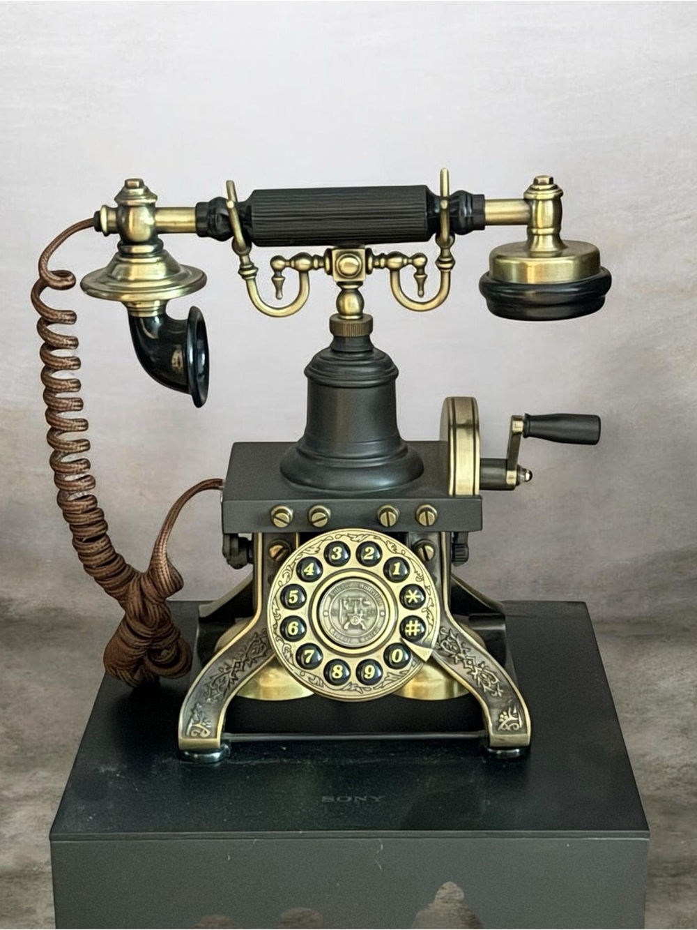 Steampunk Eiffel Tower 1892 Reproduction Telephone Antique Replica WORKS!